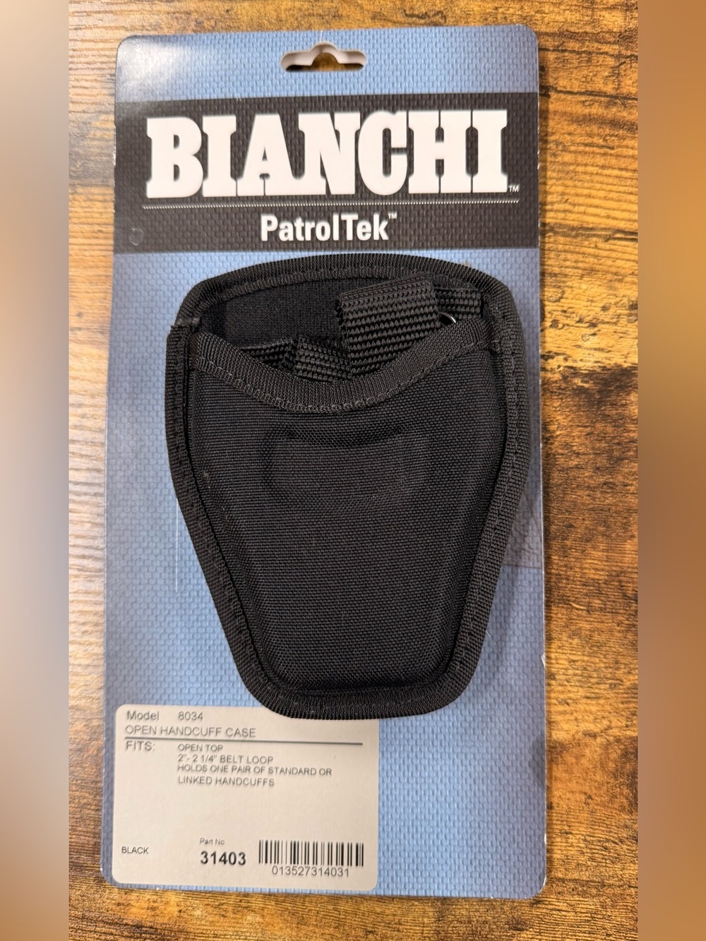 Bianchi PatrolTek Black Open Handcuff Pouch